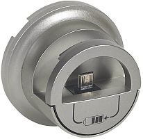 Лицевая панель Legrand Celiane для розетки-зарядки USB с подставкой для смартфона титан картинка